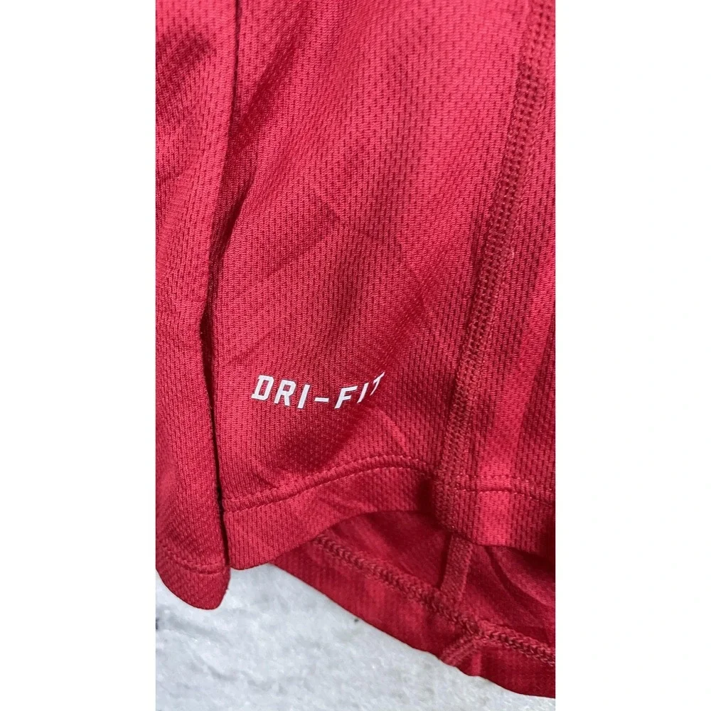 Nike Dri-FIT Shirt‎ Mens Large Red Mesh Long Sleeve Running Athletic Top